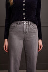 Coated Silver Audrey Wide Leg Jeans 31"