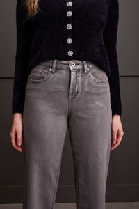 Coated Silver Audrey Wide Leg Jeans 31"