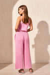 Cotton Gauze Button-Front Jumpsuit