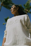 Ivory Scoop Neck Beach Sweater