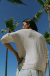 Ivory Scoop Neck Beach Sweater