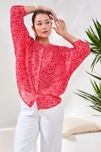 Flowy Dolman Sleeve Blouse