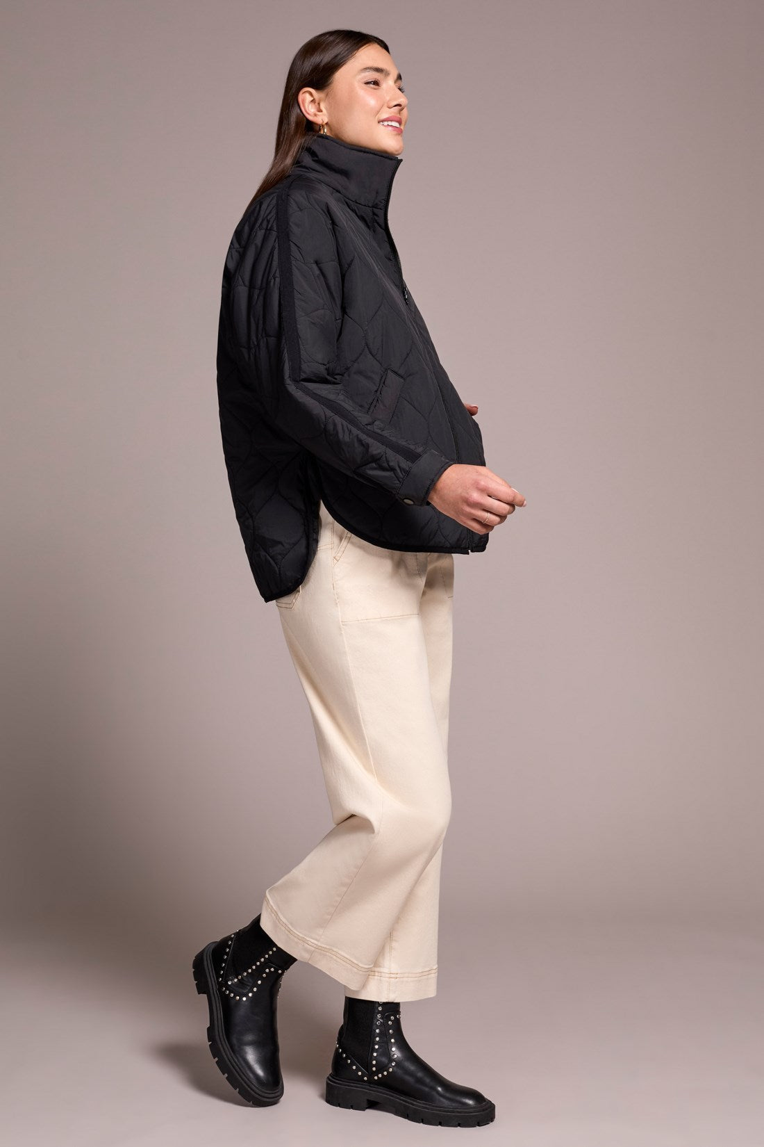 Lightweight Drop Shoulder Quilted Puffer