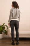 Lightweight Textured Knit V-Neck Sweater