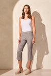 Printed Bengaline Pull-On Capri