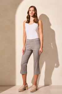 Printed Bengaline Pull-On Capri