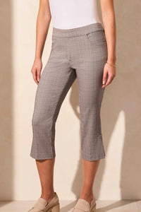 Printed Bengaline Pull-On Capri