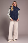 Quilted Puffer Vest With Removable Hood