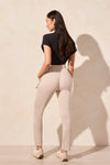 Techno Lux Contrast Trim Pull-On Ankle Pants