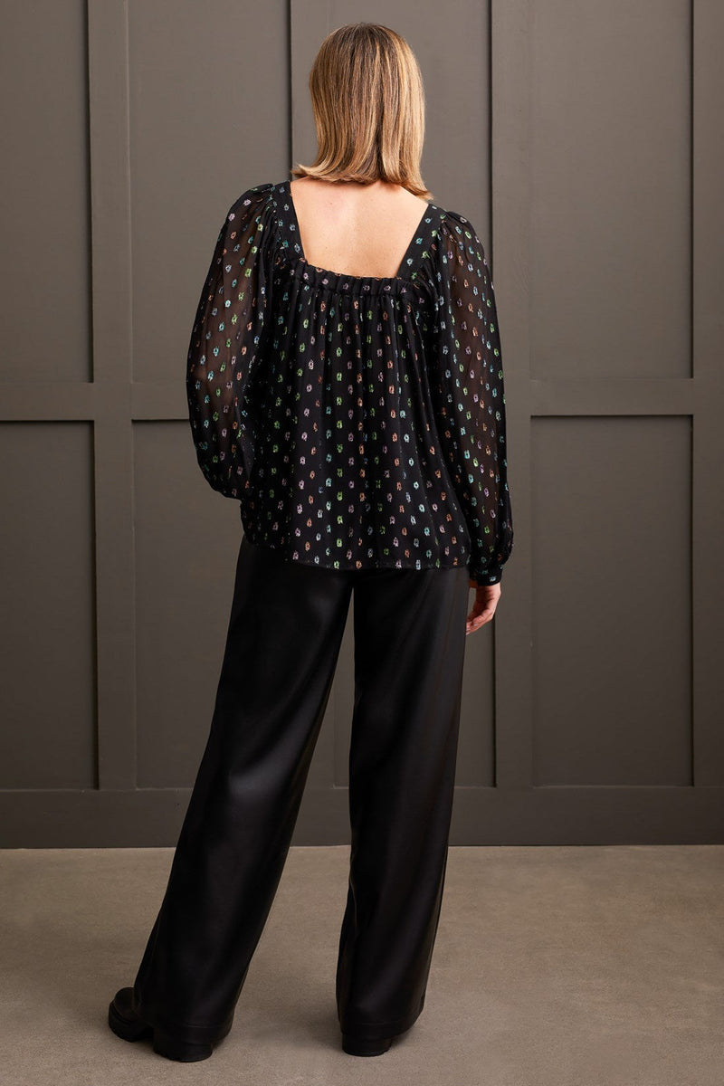 Square Neck Lined Blouse