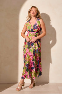 Sleeveless Plisse Maxi Dress