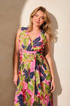Sleeveless Plisse Maxi Dress