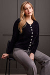 Sweater Cardigan With Fancy Buttons