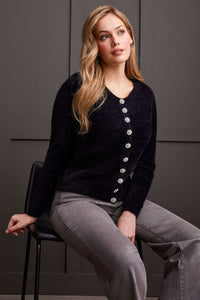 Sweater Cardigan With Fancy Buttons