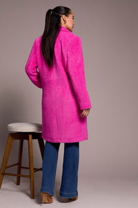 Soft Plush Button Front Coat