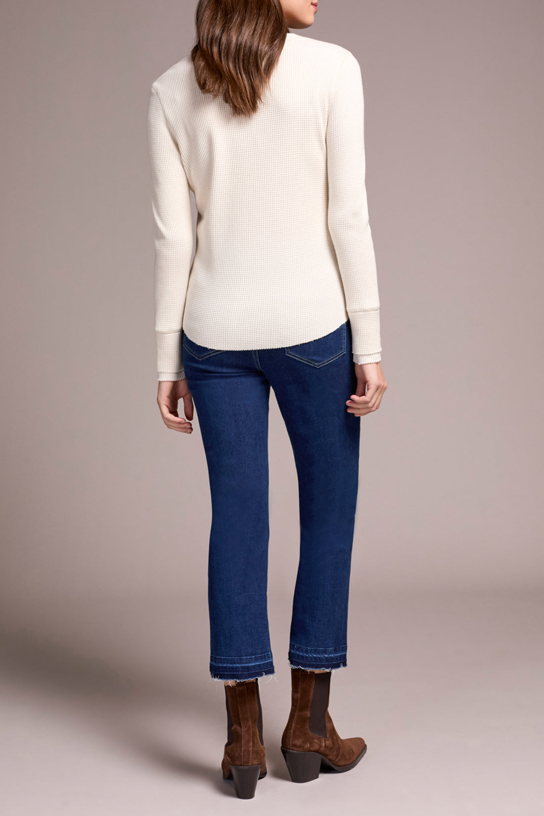 Brushed Waffle Knit Henley