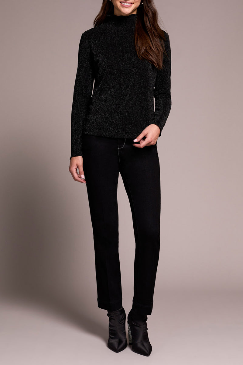 Mock Neck with Merrow Edge Long Sleeve