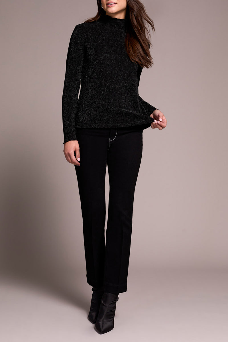 Mock Neck with Merrow Edge Long Sleeve