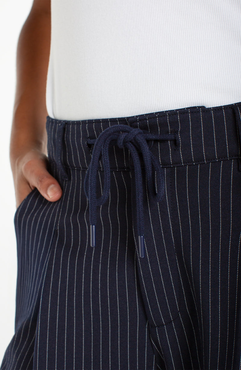 Wide Leg Pleated Trouser with Side Stripe 30"