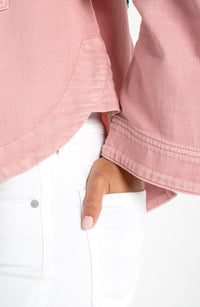 High/Low Denim Shacket