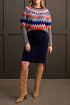 Long Sleeve Intarsia Sweater