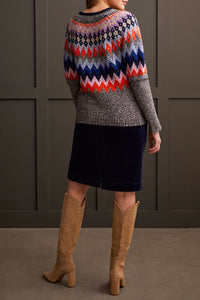 Long Sleeve Intarsia Sweater