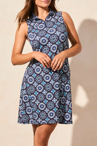 Sleeveless Dress with Flare Cut