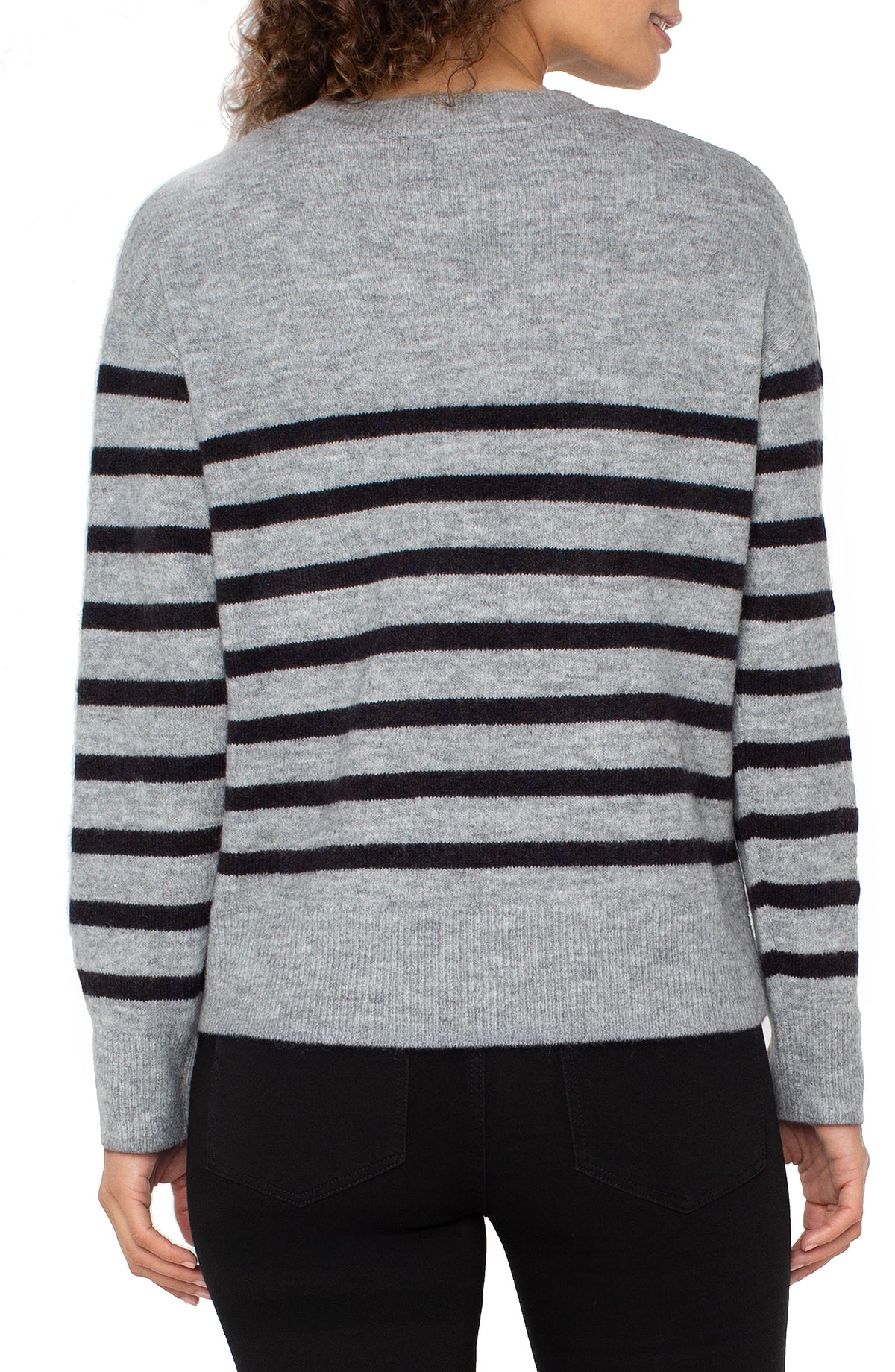 Crew Neck Dropped Shoulder Sweater