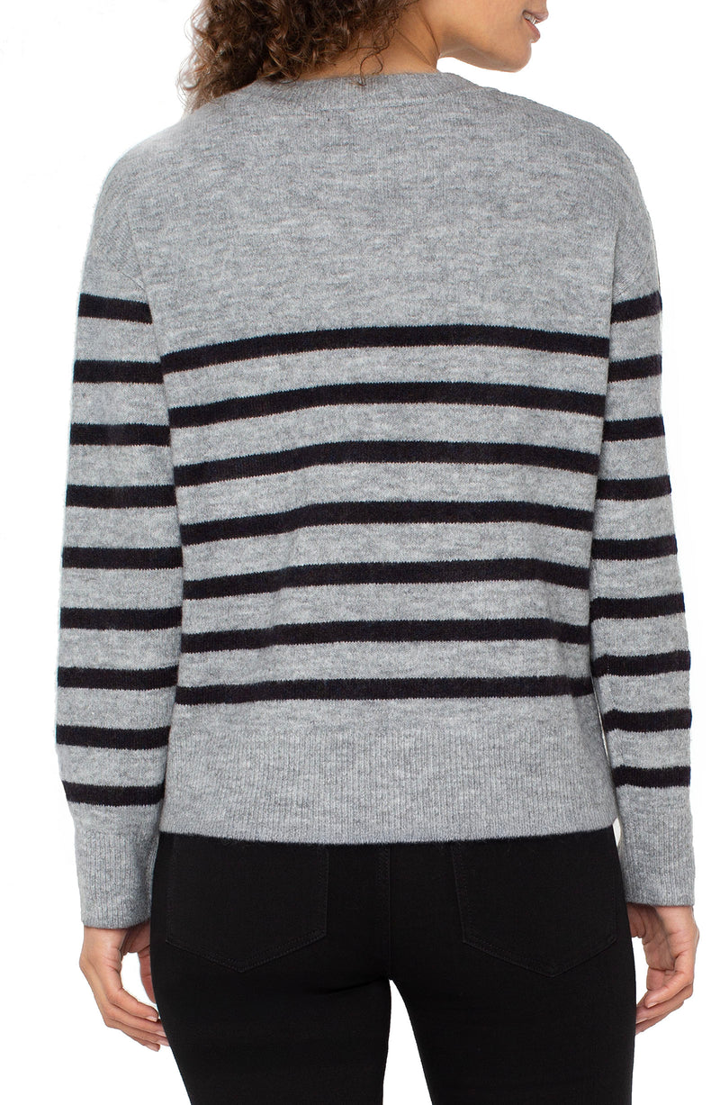 Crew Neck Dropped Shoulder Sweater