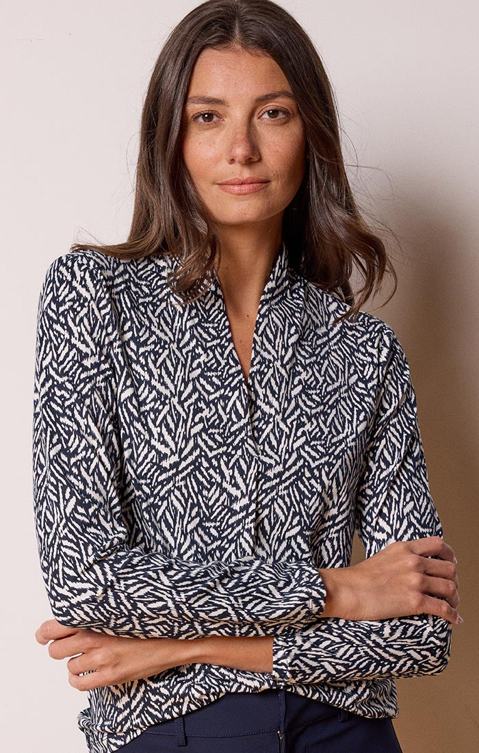 Geometric Toss Knit Top