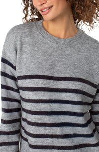 Crew Neck Dropped Shoulder Sweater