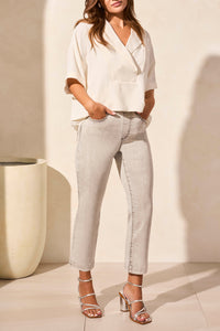 Airflow Lapel Collar Popover Blouse