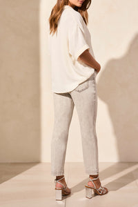 Airflow Lapel Collar Popover Blouse